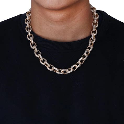 Hermes link chain necklace in diamond as seen on Drake